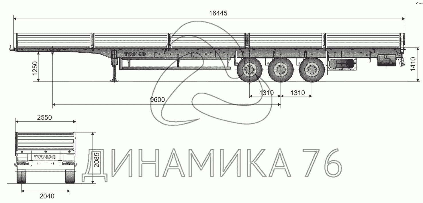 Электрическая схема полуприцепа тонар