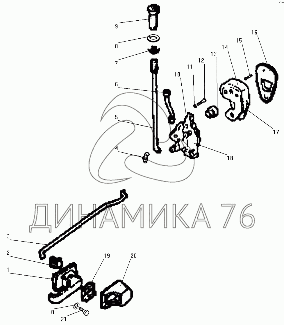 Дверной механизм Урал 4320