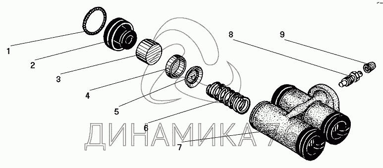 Цилиндр тормозной урал 4320 старого образца