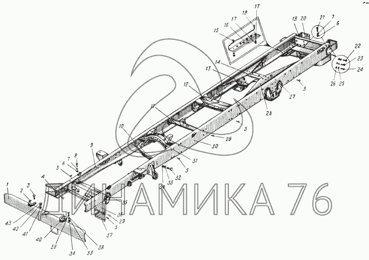 Урал 375 схема трансмиссии