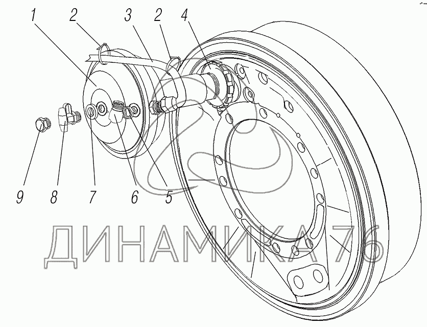 Схема колеса урал 4320