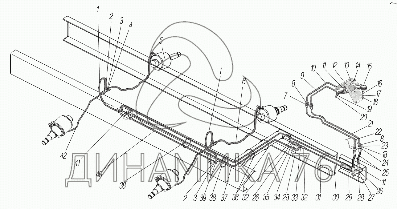 Схема ручника урал 4320