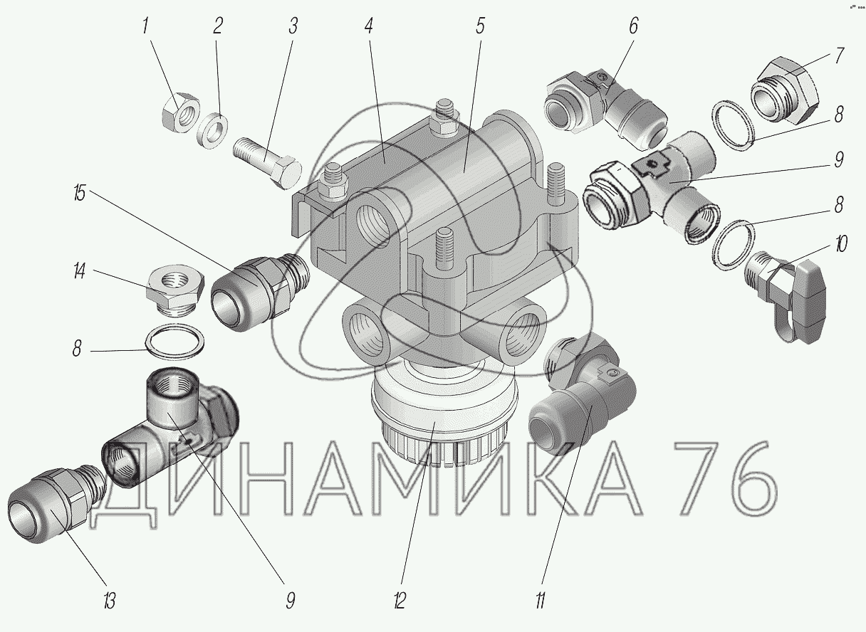 Схема тормозного крана урал 4320