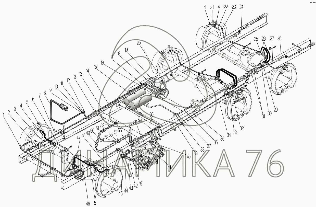 Схема раздатка урал 55571