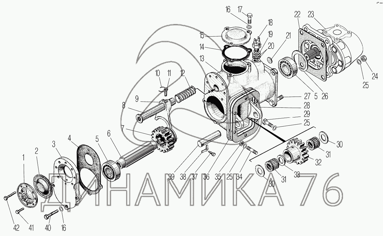 Схема раздатка урал 55571