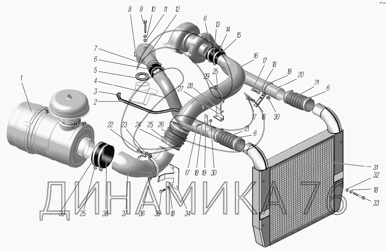 Фильтр воздушный урал 4320