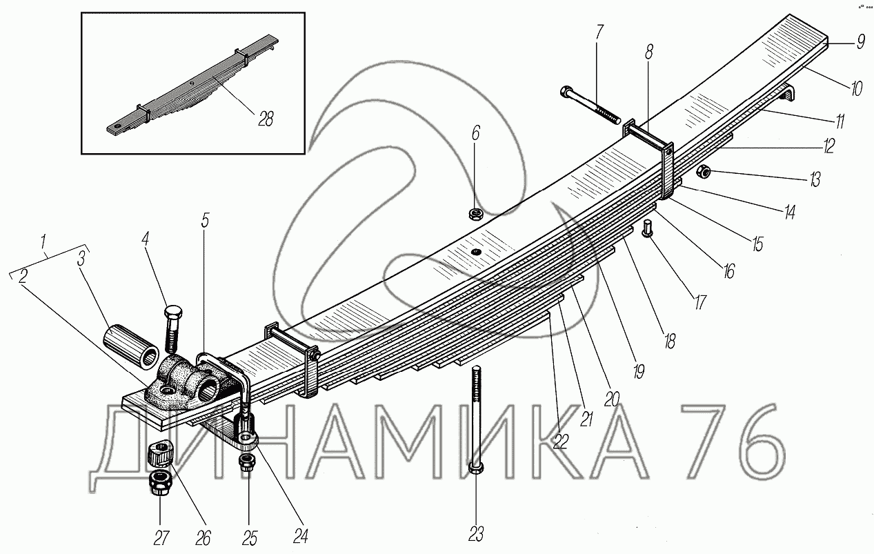 Рессора урал 4320