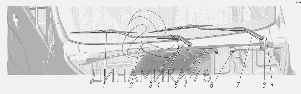 Схема переключения передач УРАЛ 4320