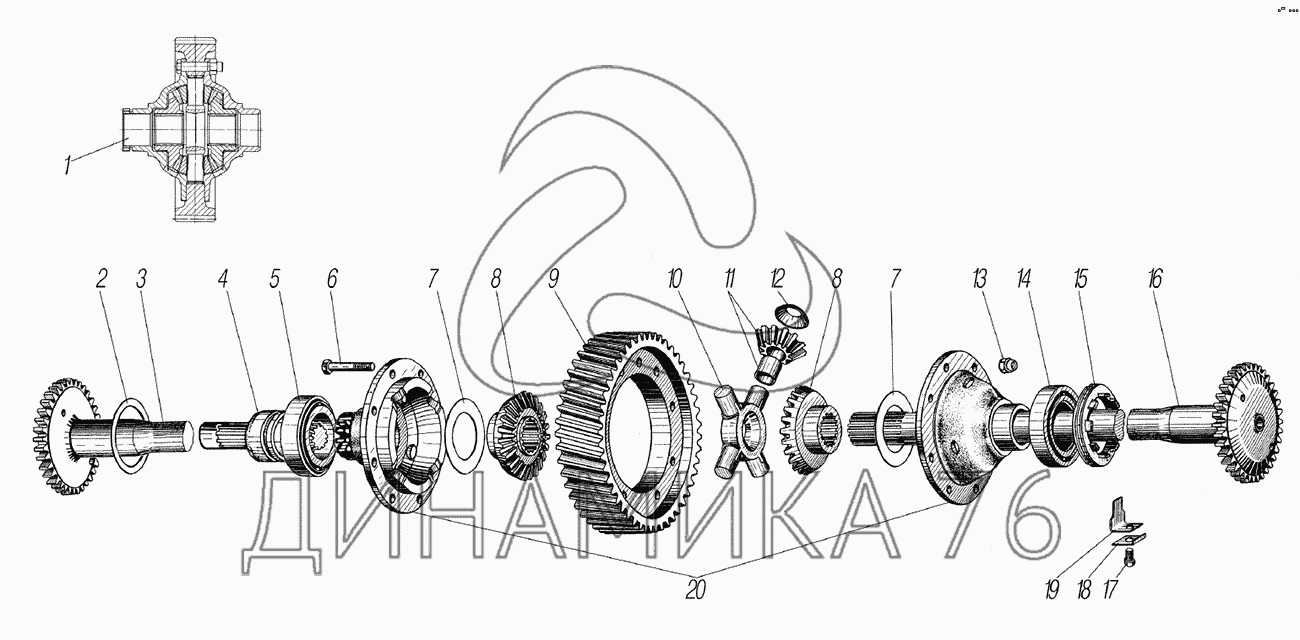 Редуктор заднего моста урал 4320 схема