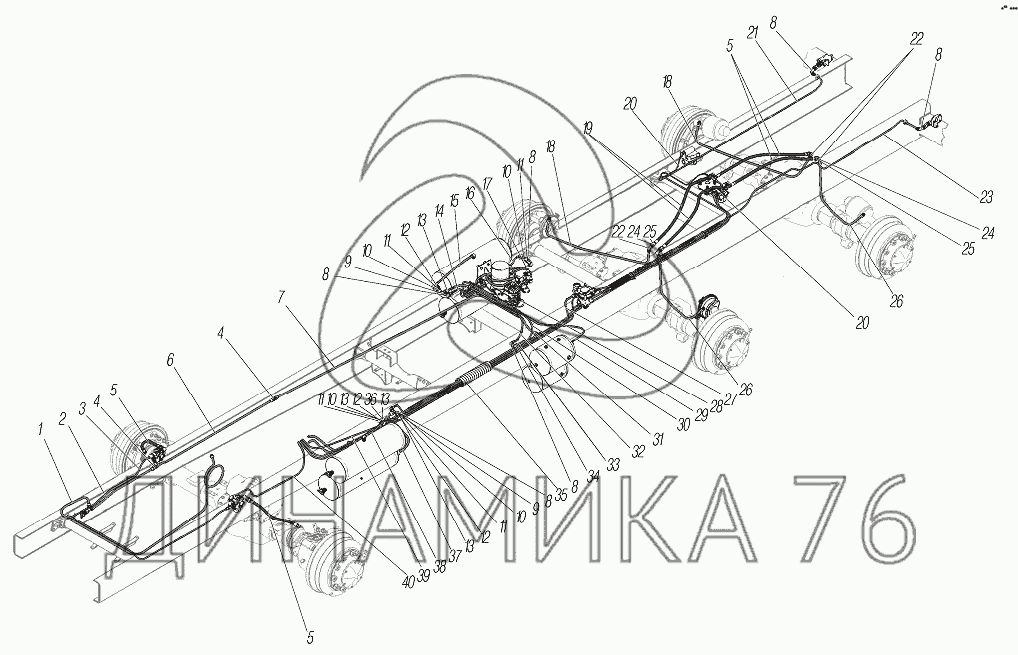 Схема тормозной системы урал 4320 цветная с описанием