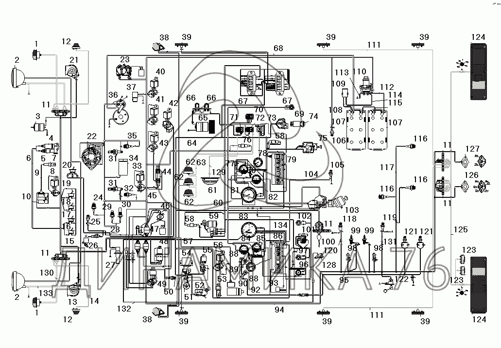 Схема Электрооборудования На УРАЛ-4320-31 - Схема, Каталог Деталей.