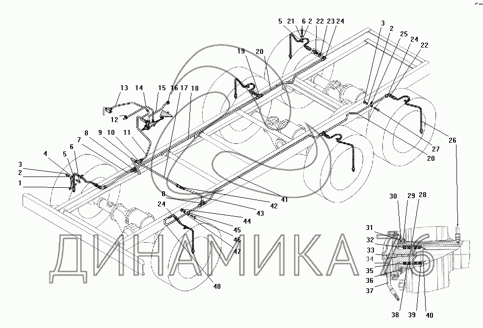 Схема прокачки тормозов на урале 4320