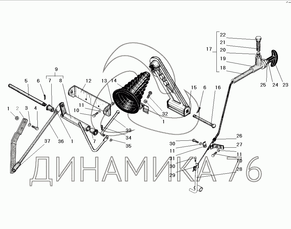 Привод акселератора на УРАЛ-4320-31