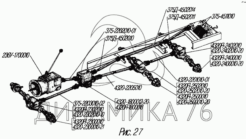 Каталожные номера урал 4320