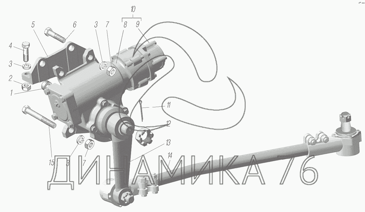 Рулевой механизм газон некст схема