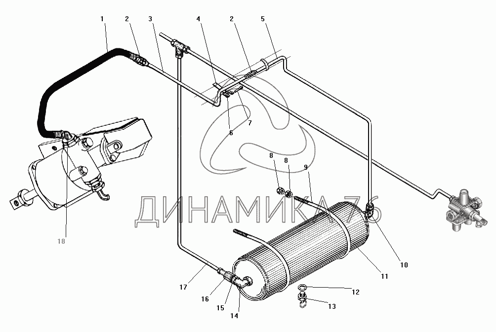 Пневмоусилитель задний для УРАЛ 4320-3510011