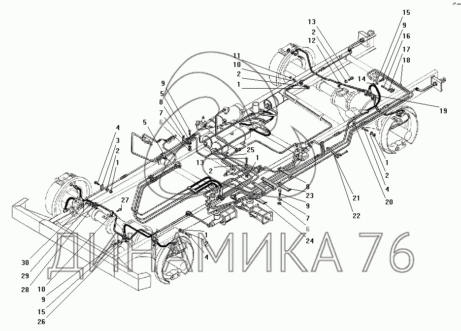 Воздушная тормозная система урал 4320 схема