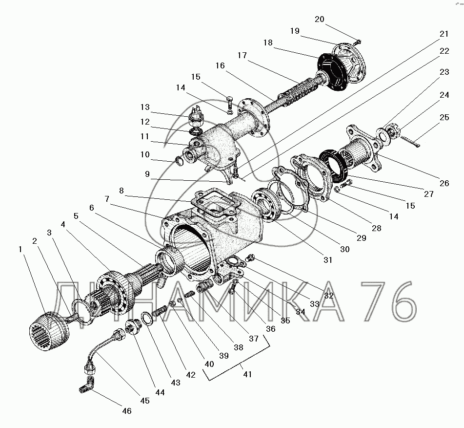 Коробка дополнительного отбора мощности на УРАЛ-43206-41