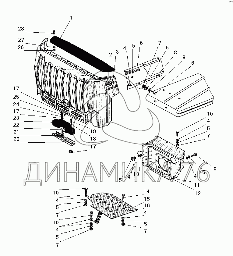 Как снять радиатор охлаждения урал 4320 Облицовка радиатора на УРАЛ-43206-41