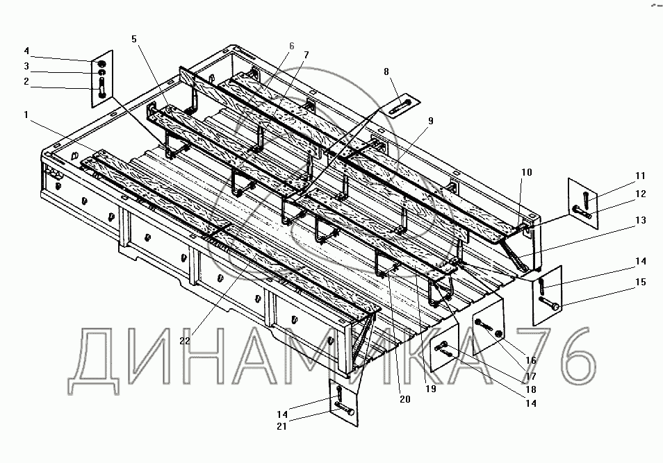 Скамейка камаз