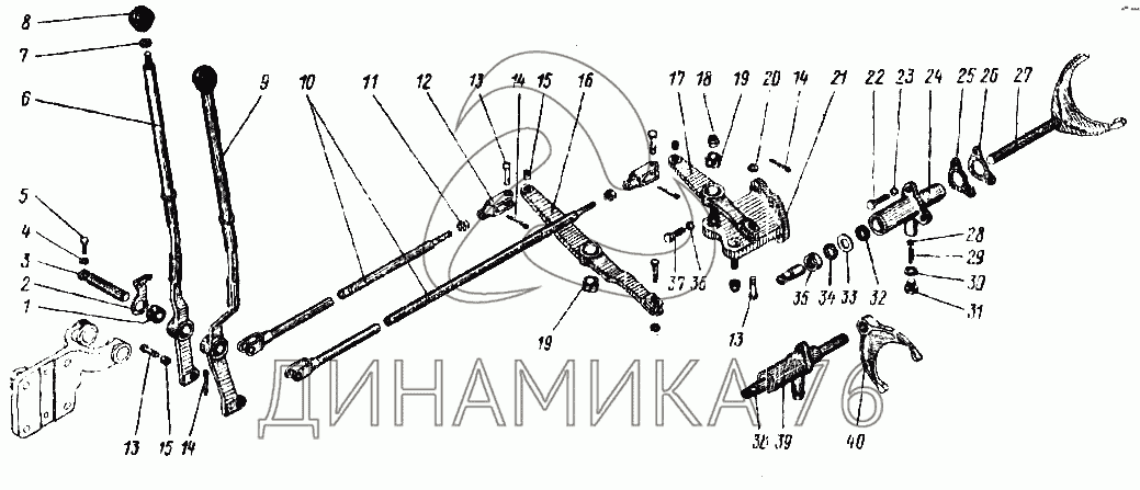 Урал 4320 раздаточная коробка схема переключения