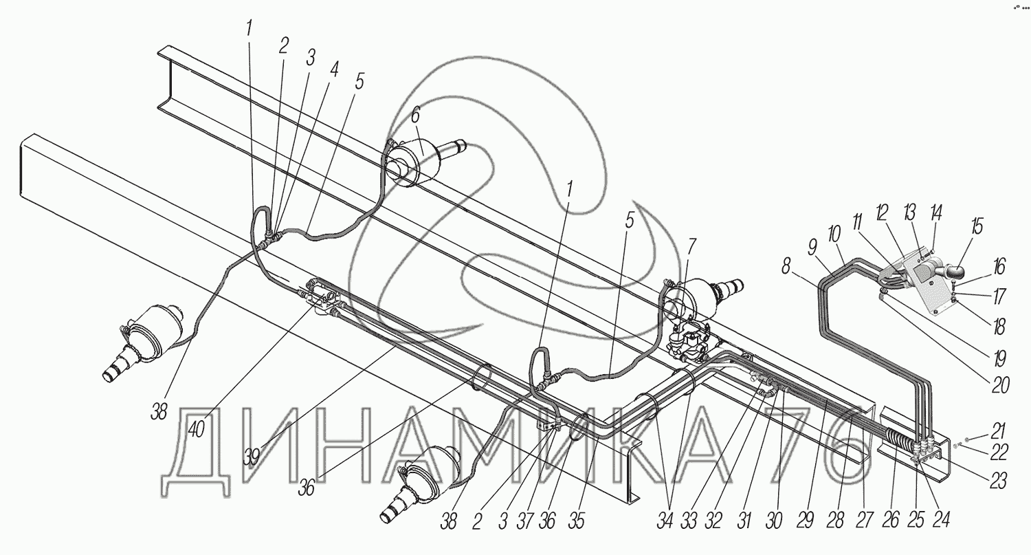 Схема урал 4320 схема тормозной системы