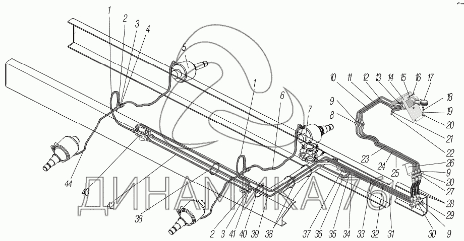 Схема ручника урал 4320