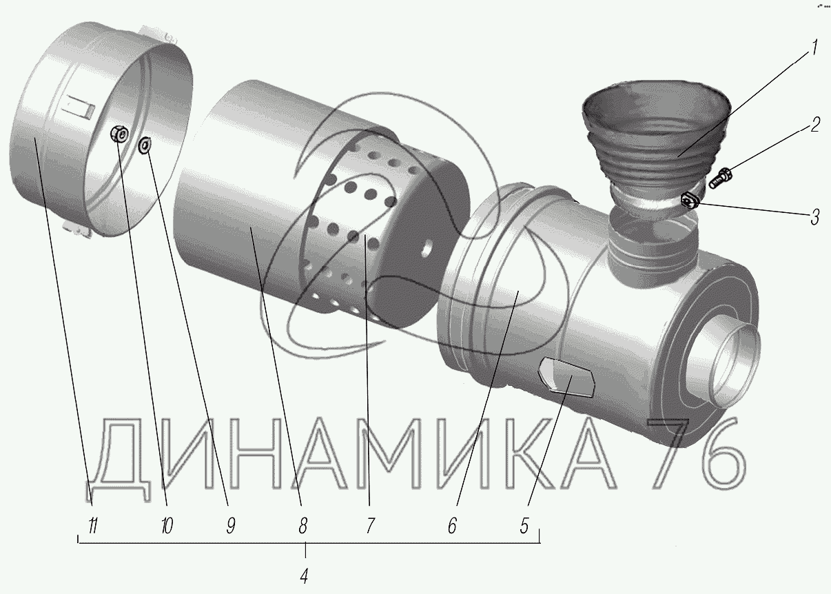 Фильтр воздушный на УРАЛ-4320-1151-59