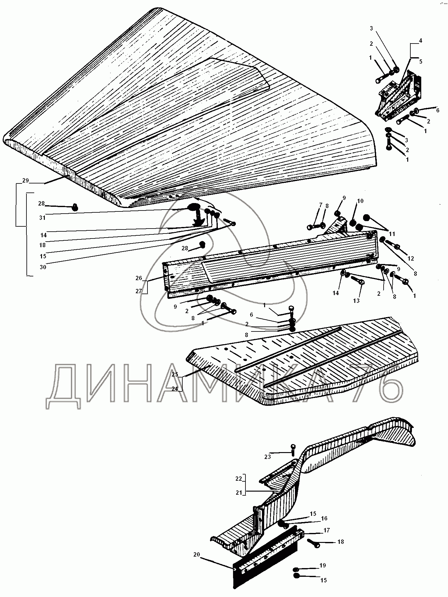 Оперение автомобиля на УРАЛ-5557-31