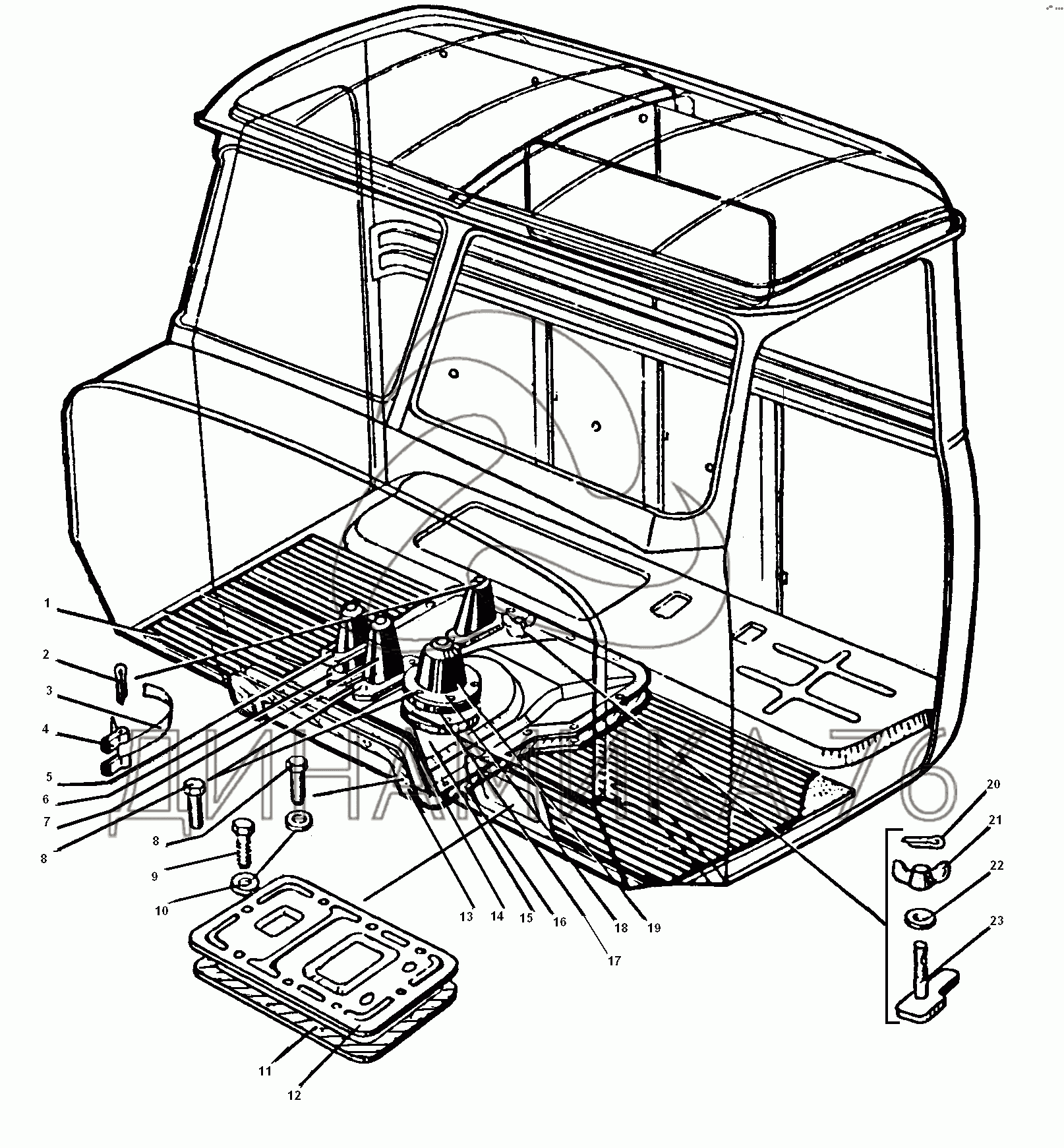 Крепление кабины Урал 4320