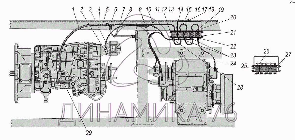 Раздаточная коробка урал 4320 схема