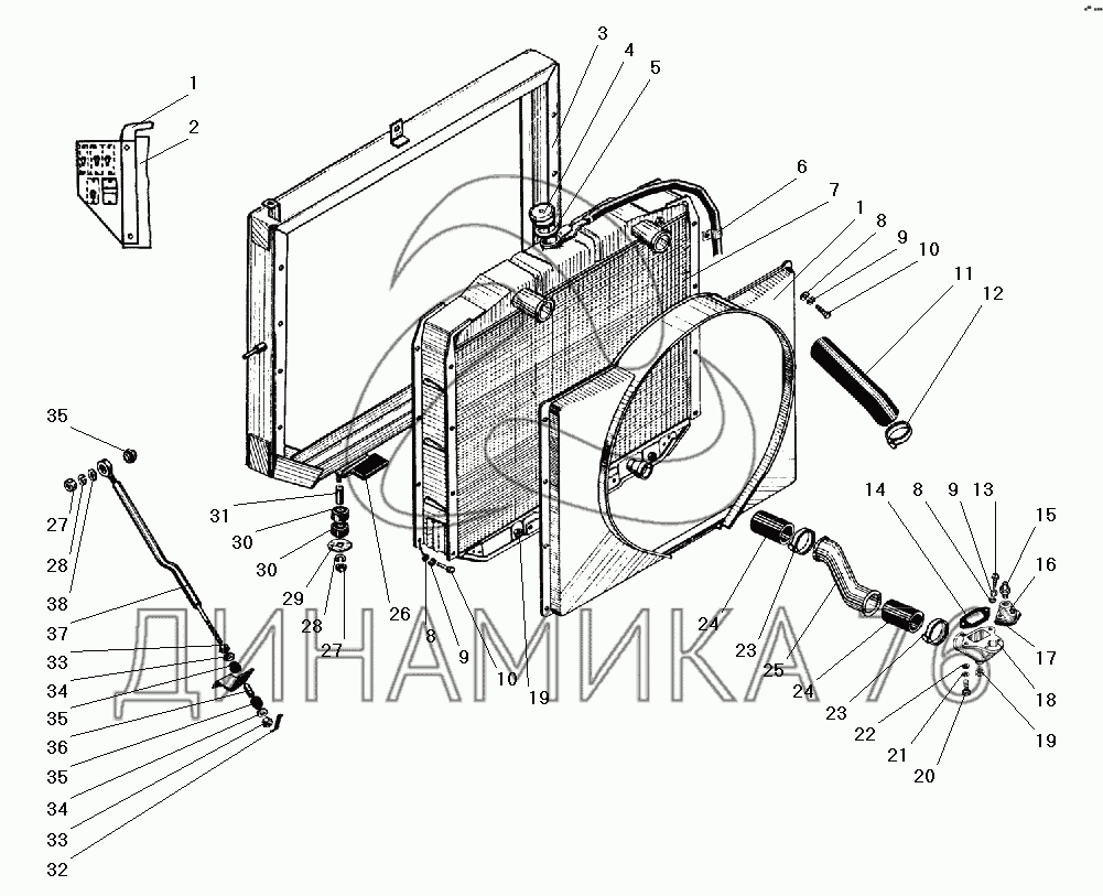 Радиатор урал 5557