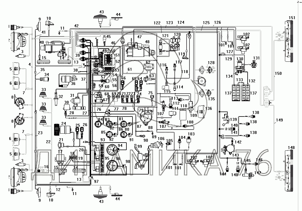 Схема проводки урал 5557