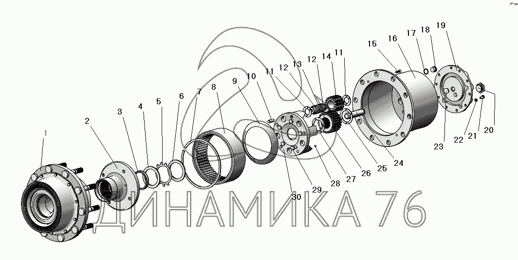 Ступица задняя газон некст схема