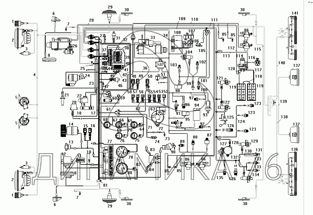 Схема проводки 4320