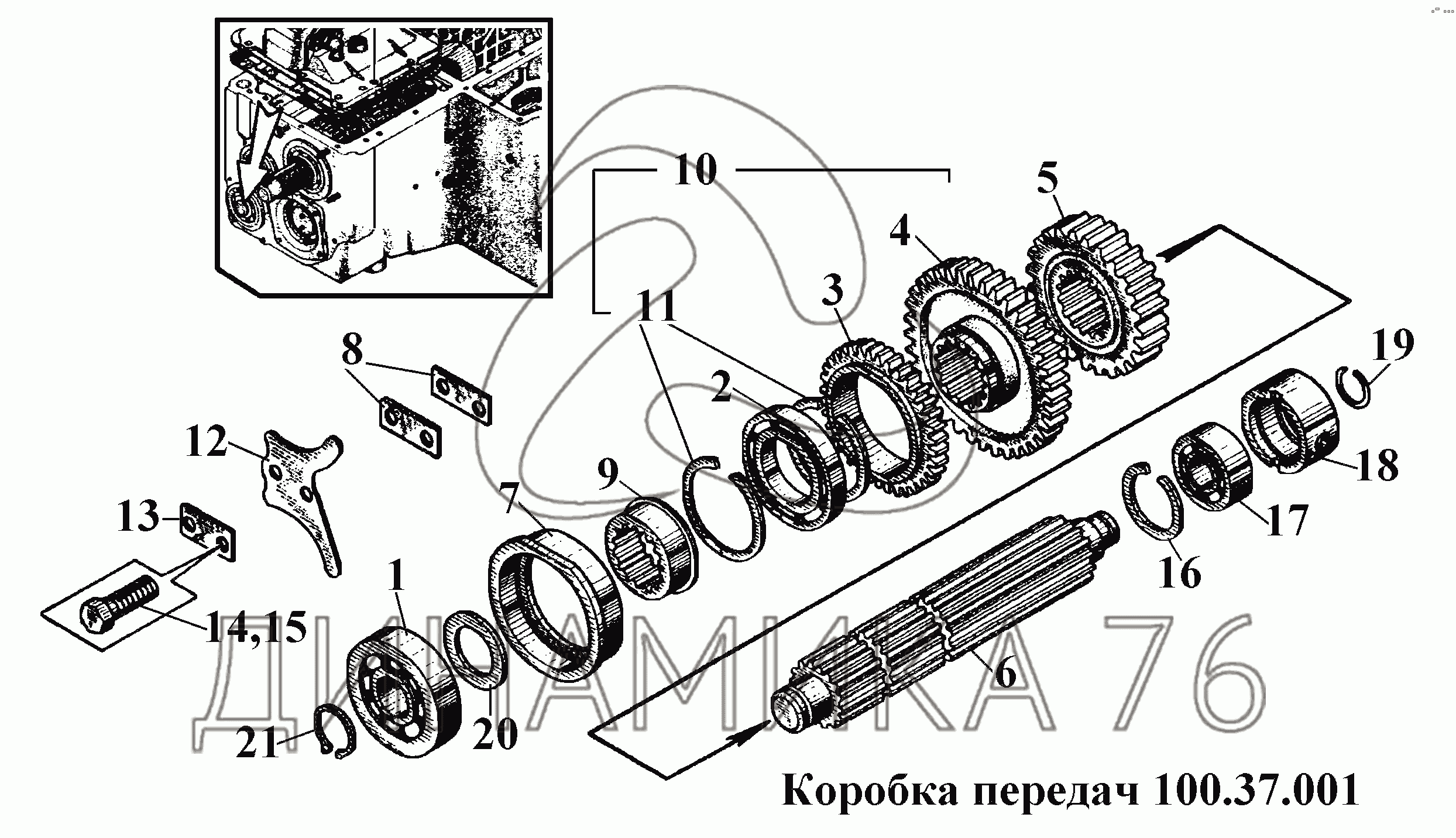 Реверс дт 75 схема сборки