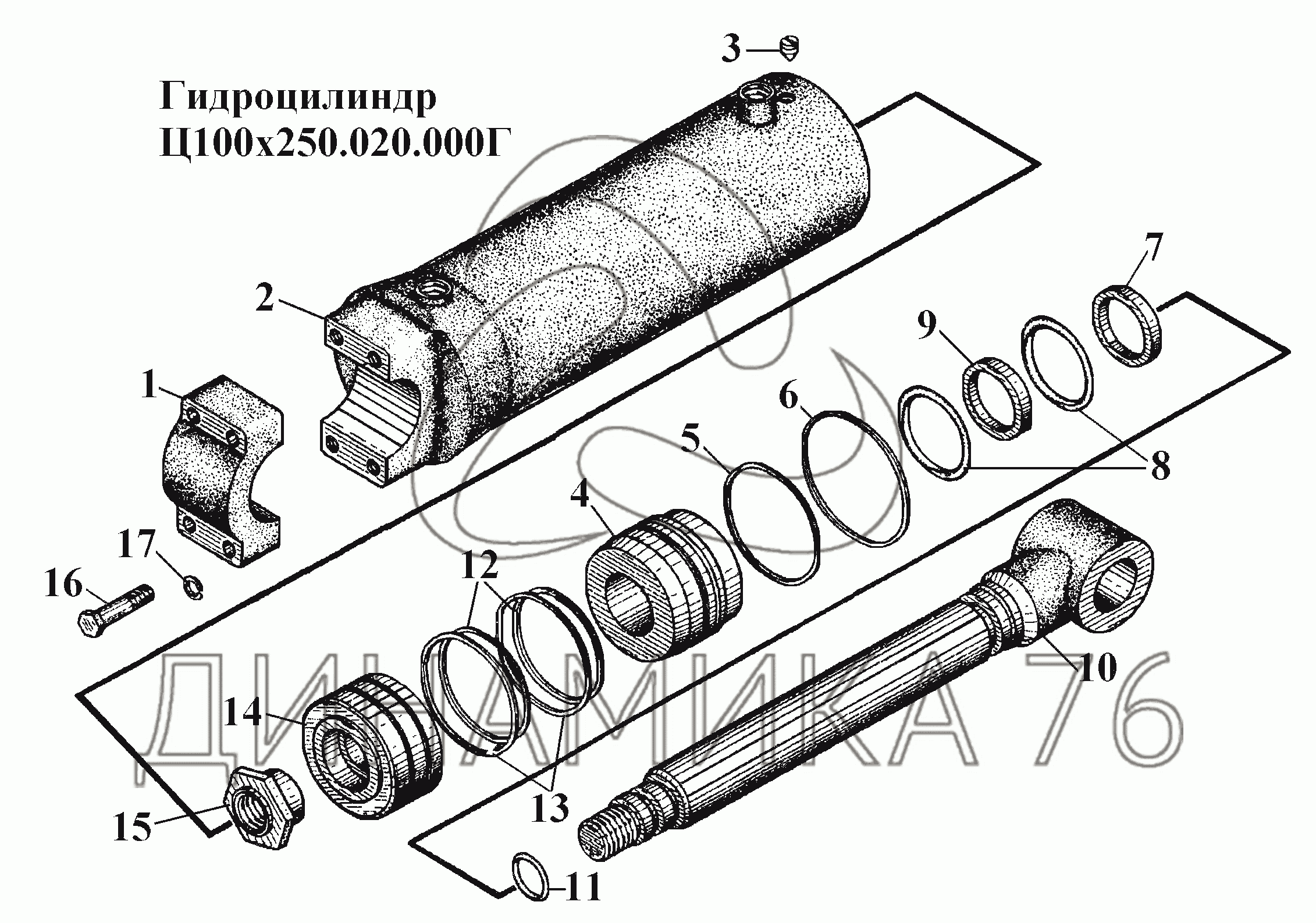 Цс 75 гидроцилиндр чертеж