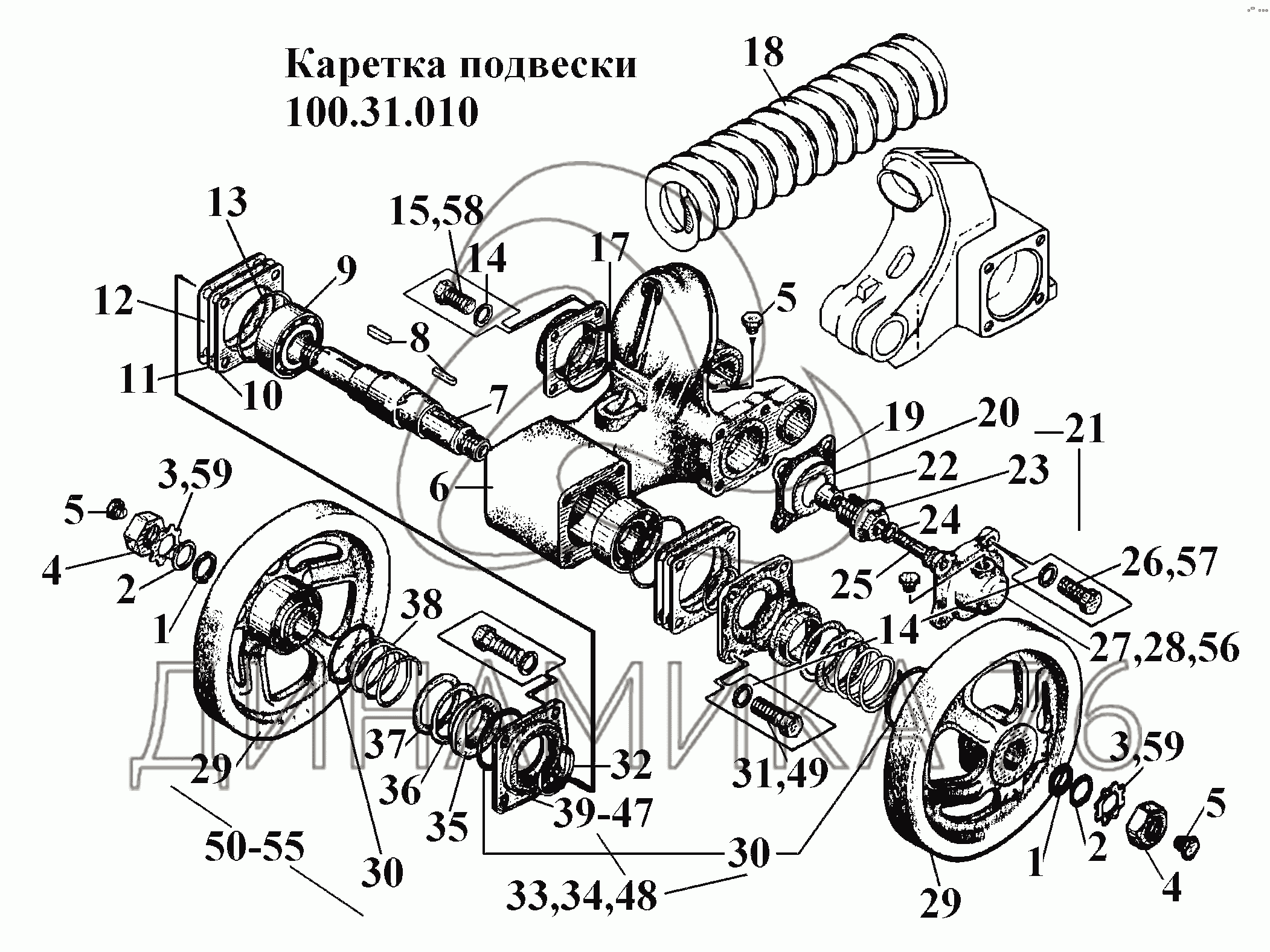 Каретка дт 75 схема