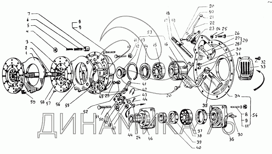 Сцепления дт 75 схема