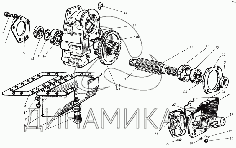 Дт 75 схема трансмиссии