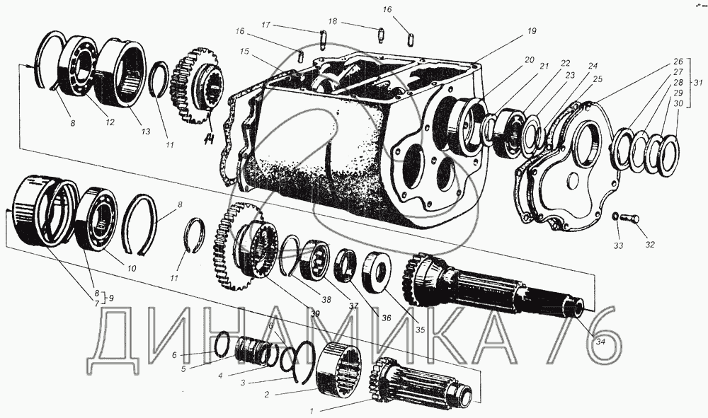 Реверс дт 75 схема сборки