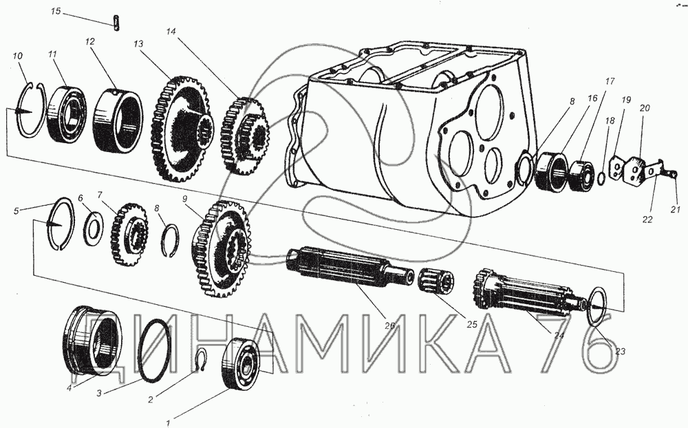 Кпп дт 75 схема переключения скоростей