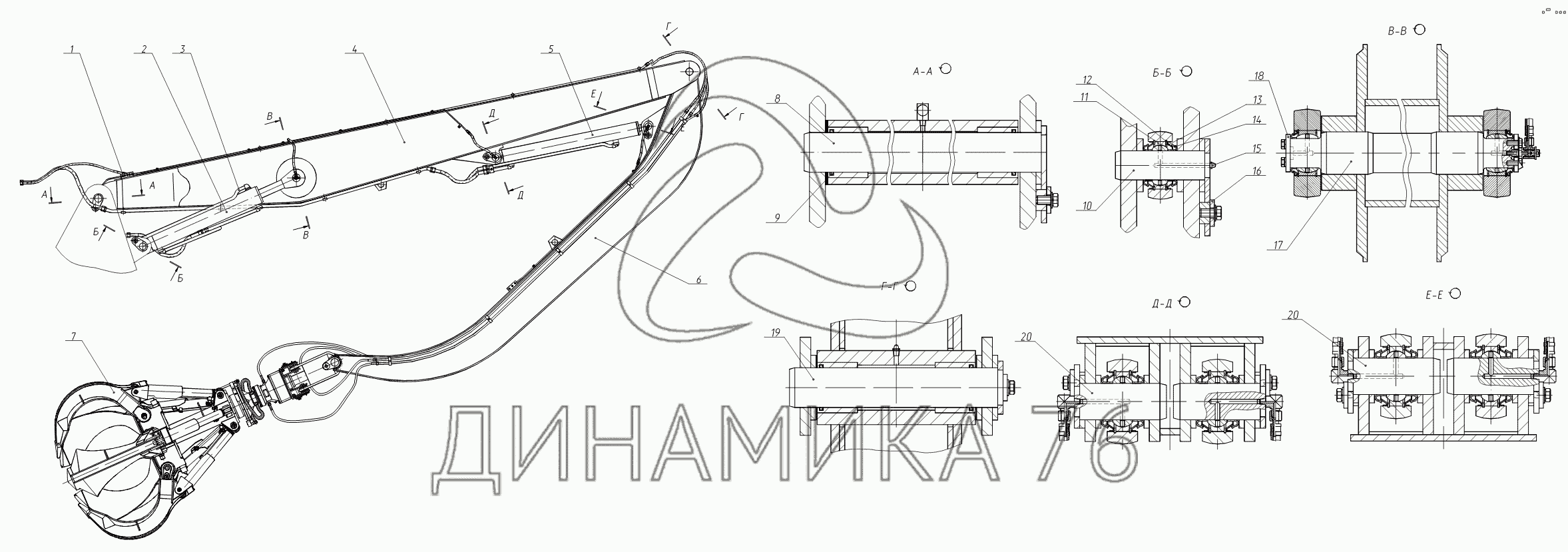 Схема экскаватора ек 18