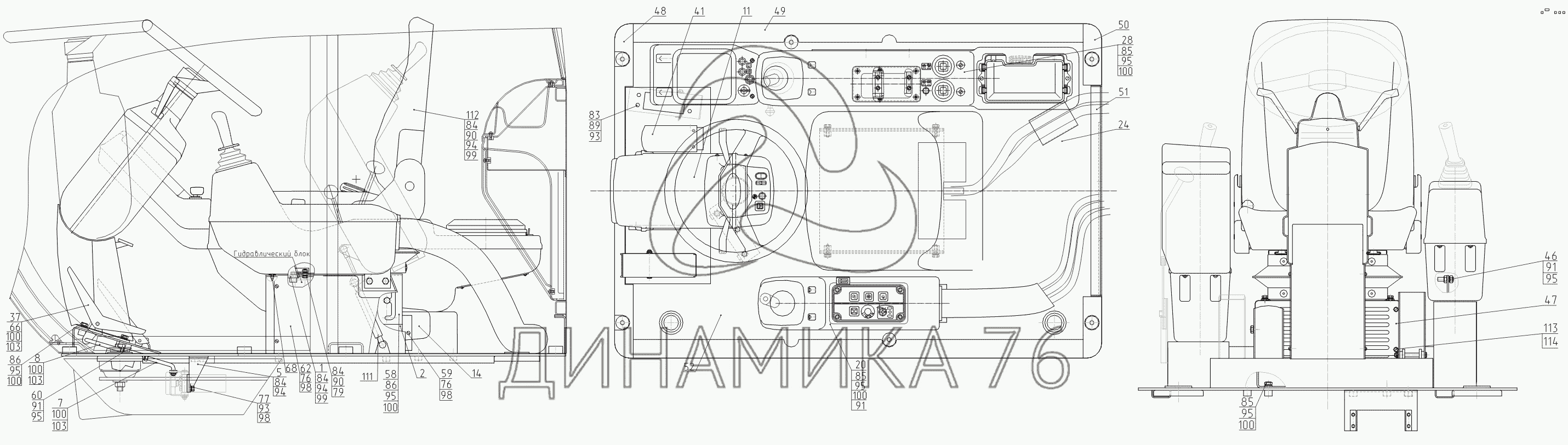 Управление экскаватором схема