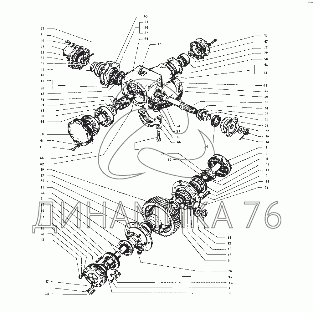 Передний мост зил 131 схема с описанием