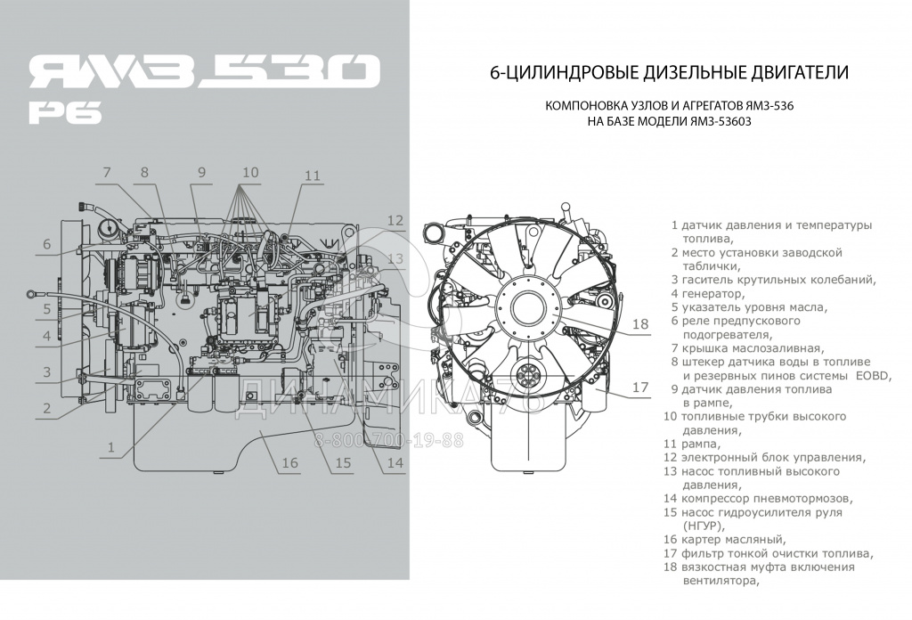 Дизельный двигатель ЯМЗ-53403