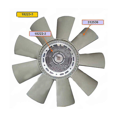 18223-3 Вентилятор КАМАЗ-ЕВРО 660мм с вязкостной муфтой в сборе (дв.740.30,31 до 2007 г.) BORG WARNER