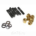 Крепеж КАМАЗ турбокомпрессора под 6 шпилек (шпильки, гайки, шайбы)