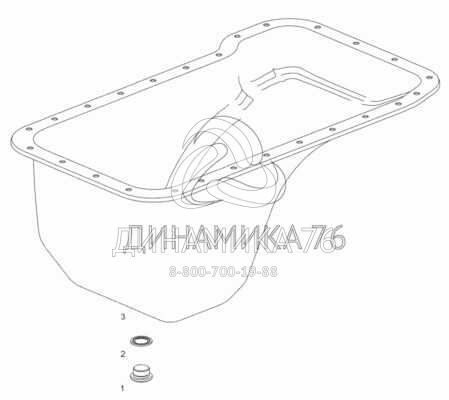 Картер масляный ГАЗон NEXT дв. ЯМЗ-5344, 5344-1009010