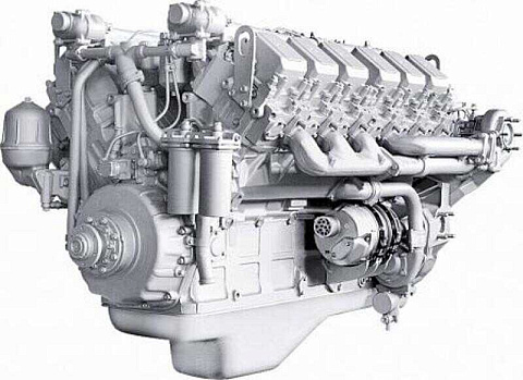 240НМ2-1000186 Двигатель ЯМЗ-240НМ2 без КПП и сц., с инд. ГБЦ (500 л.с.) с ЗИП  (ЯМЗ)